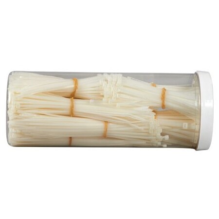 Cable Tie Kit, 5-1/2 in, 8 in, 11 in L, Natural, Nylon, 40 lb, 50 lb Strength, 1000 PK